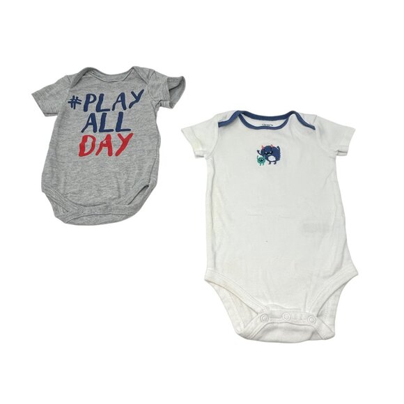 Baby Clothes - 4 Short Sleeve Body Suits - Size‎ 0-3 Month - Picture 4 of 7